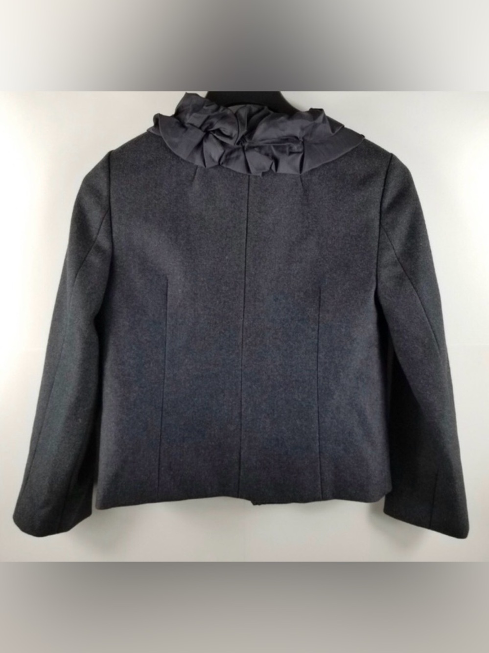 J. Crew Wool Ruffle Collar Jacket - Picture 4 of 6
